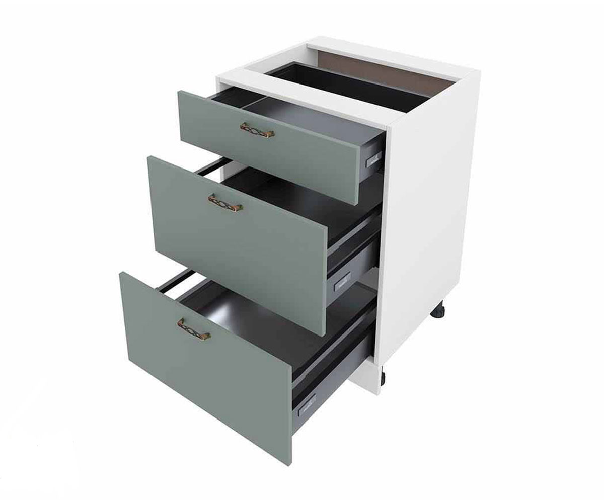 Долен кухненски шкаф Олив мат 11 - 54 Бяло