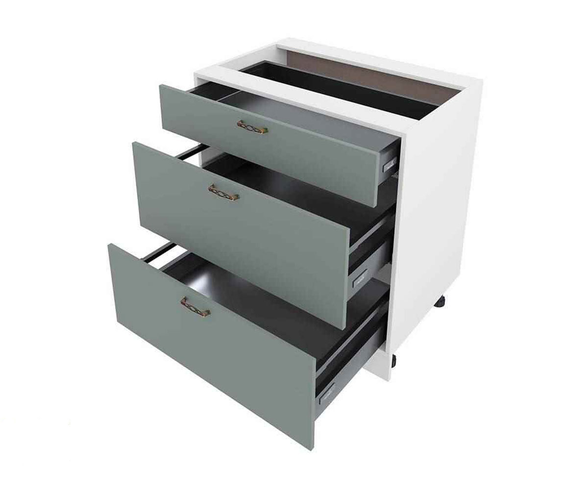 Долен кухненски шкаф Олив мат 11 - 55 Бяло