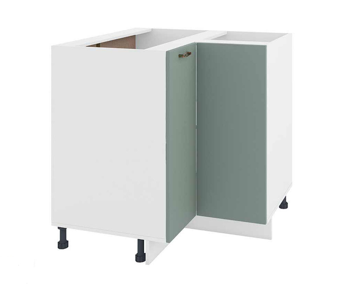 Долен ъглов шкаф за кухня Олив мат 11 - 61 Бяло