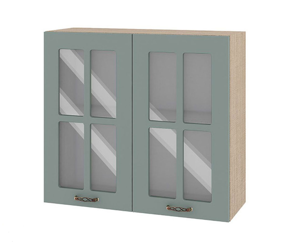 Горен кухненски шкаф витрина Олив мат 11 - 104 Мока