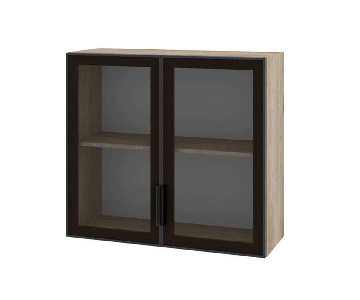 Кухненски шкаф витрина Олив мат 119 Сонома