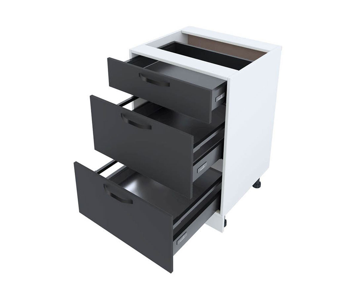 Долен кухненски шкаф Карбон мат 11-54