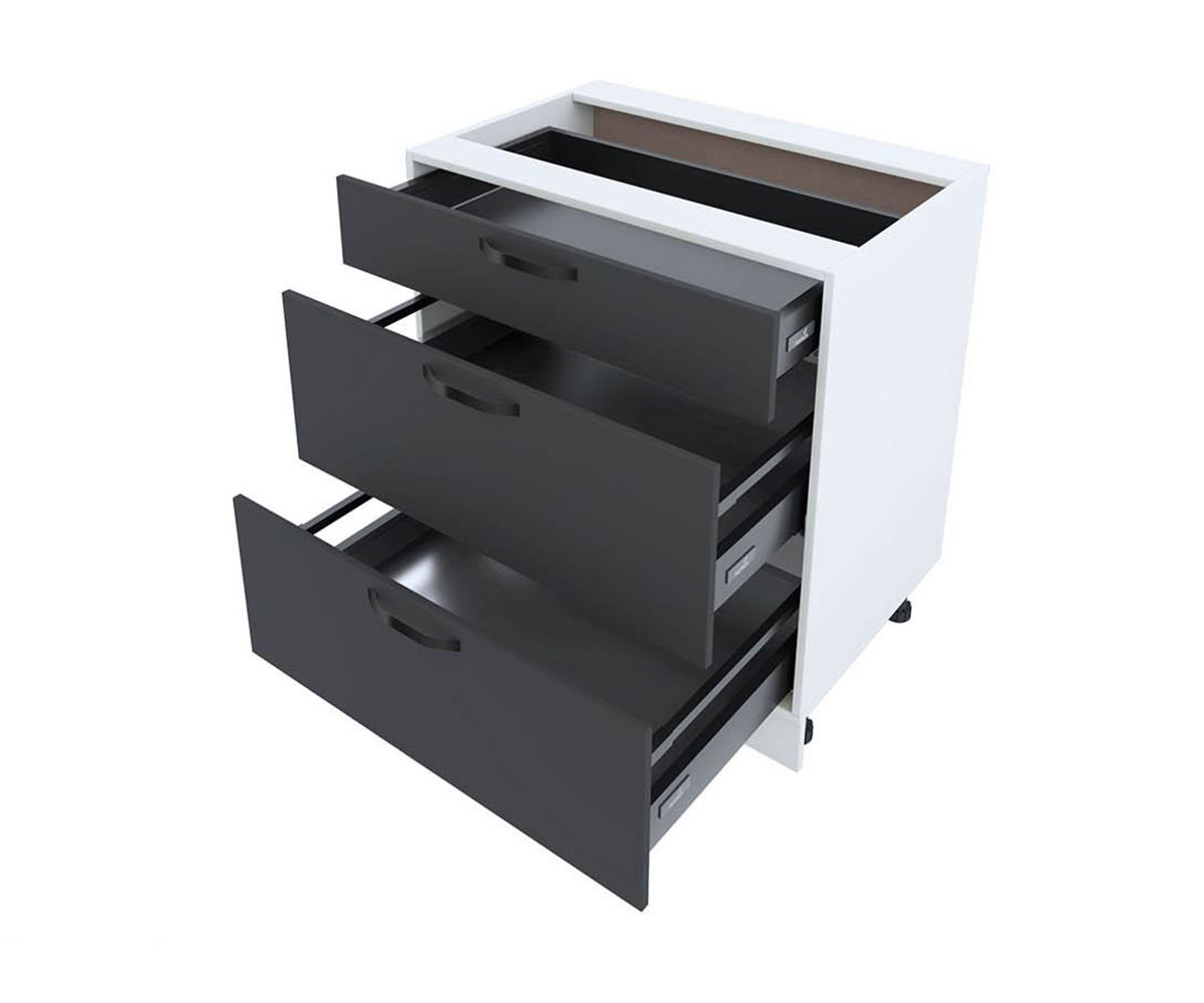 Долен кухненски шкаф Карбон мат 11-55