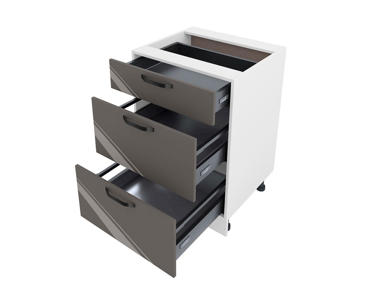 Долен кухненски шкаф Антрацит гланц 05-54