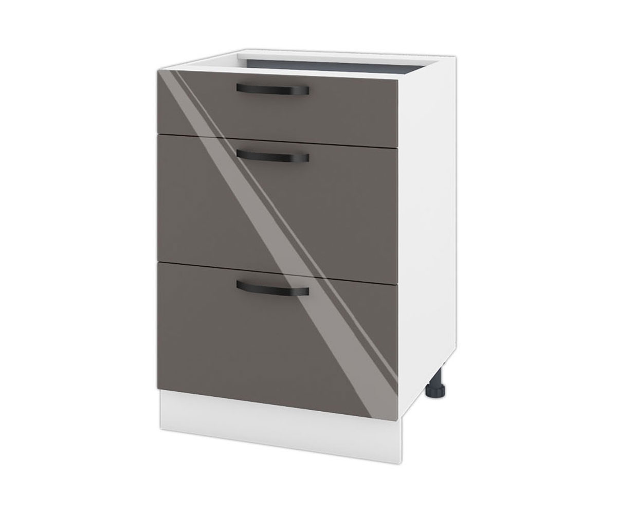 Долен кухненски шкаф Антрацит гланц 05-57