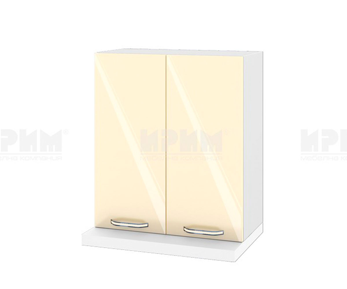 Горен кухненски шкаф за аспиратор Бежово гланц 05-13