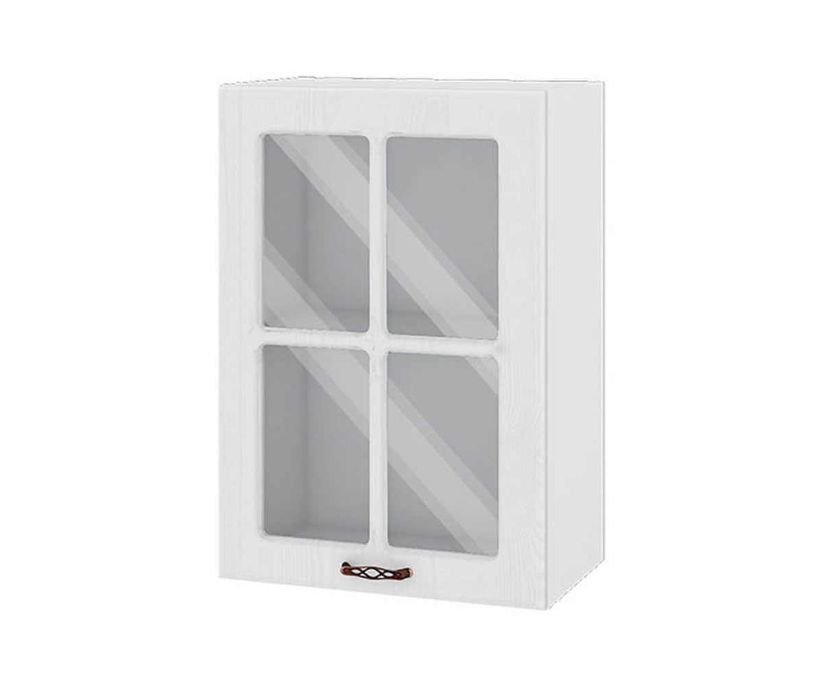 Кухненски шкаф витрина Бяло фладер 04-118