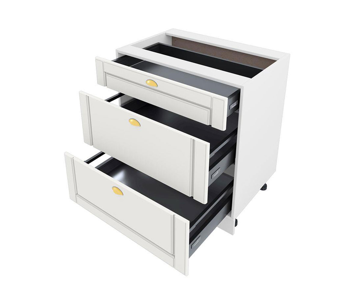 Долен кухненски шкаф Бяло мат 09-55